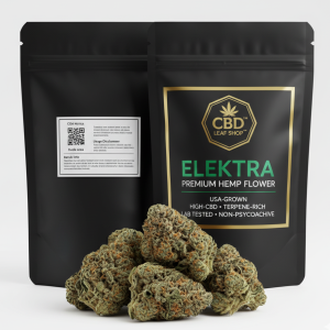 Elektra Premium Hemp Flower – High-CBD USA-Grown Strain