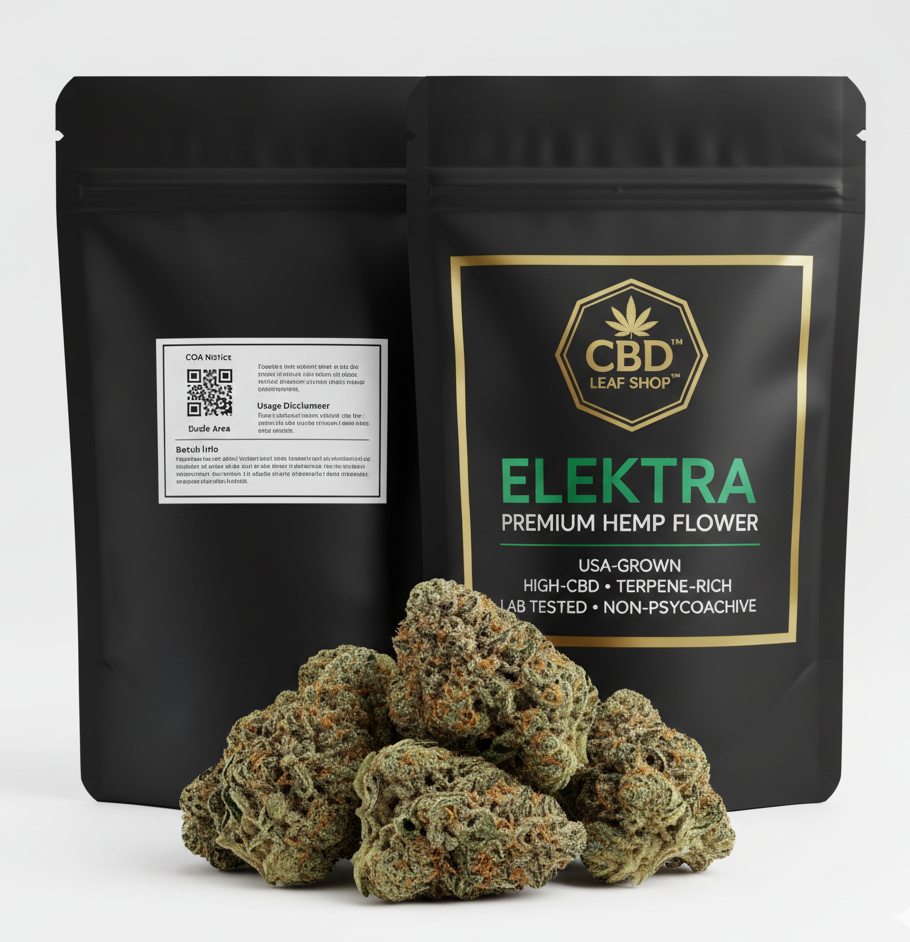 Elektra Premium Hemp Flower – High-CBD USA-Grown Strain