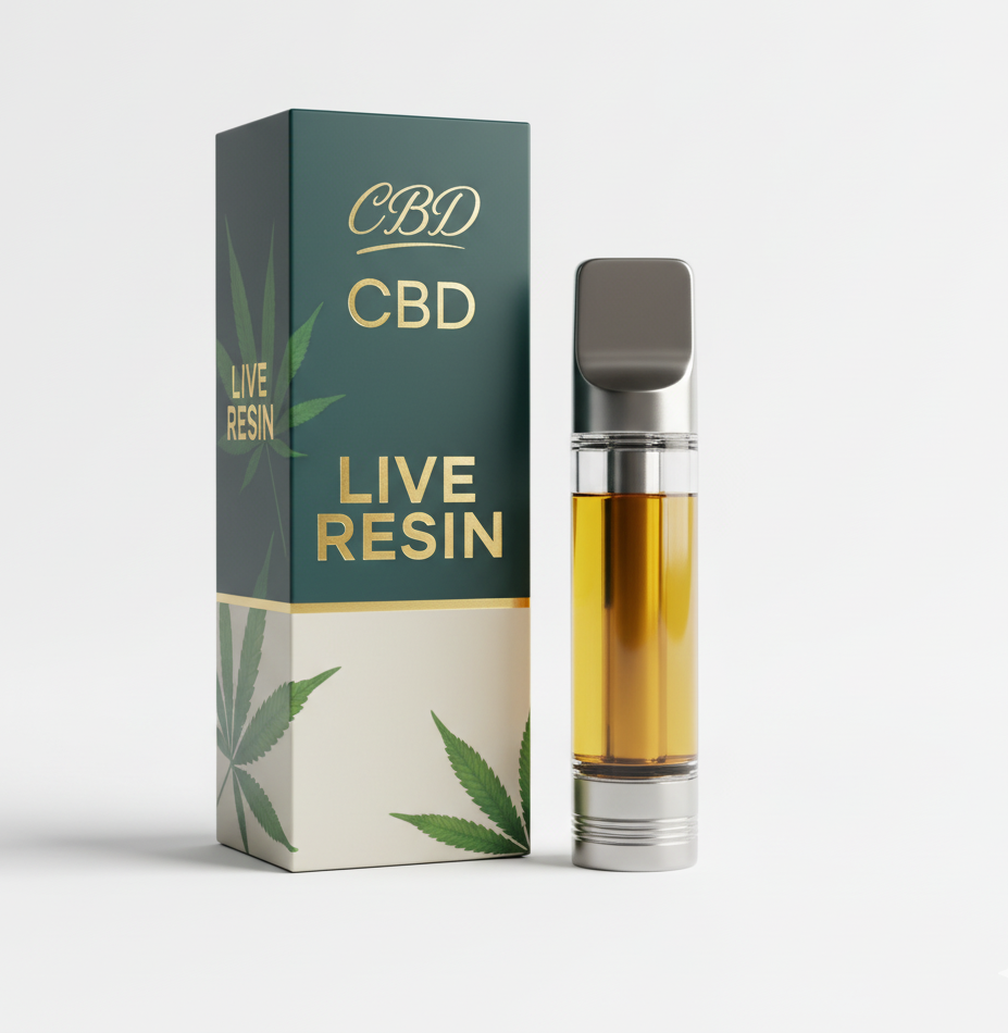 CBD Live Resin Vape Cartridge | Rich Terpenes | Premium CBD Vape