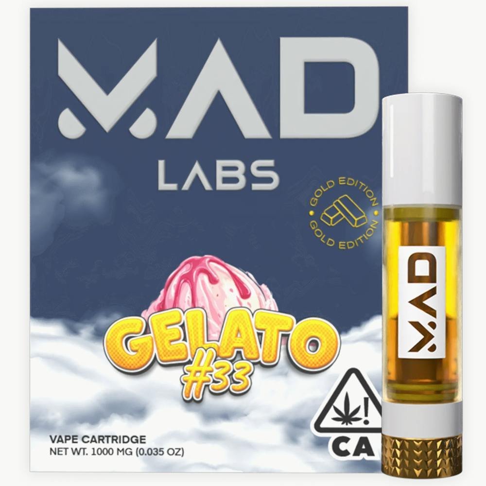Mad Labs - Gelato #33 - Vape Cartridge 1G - Image 2