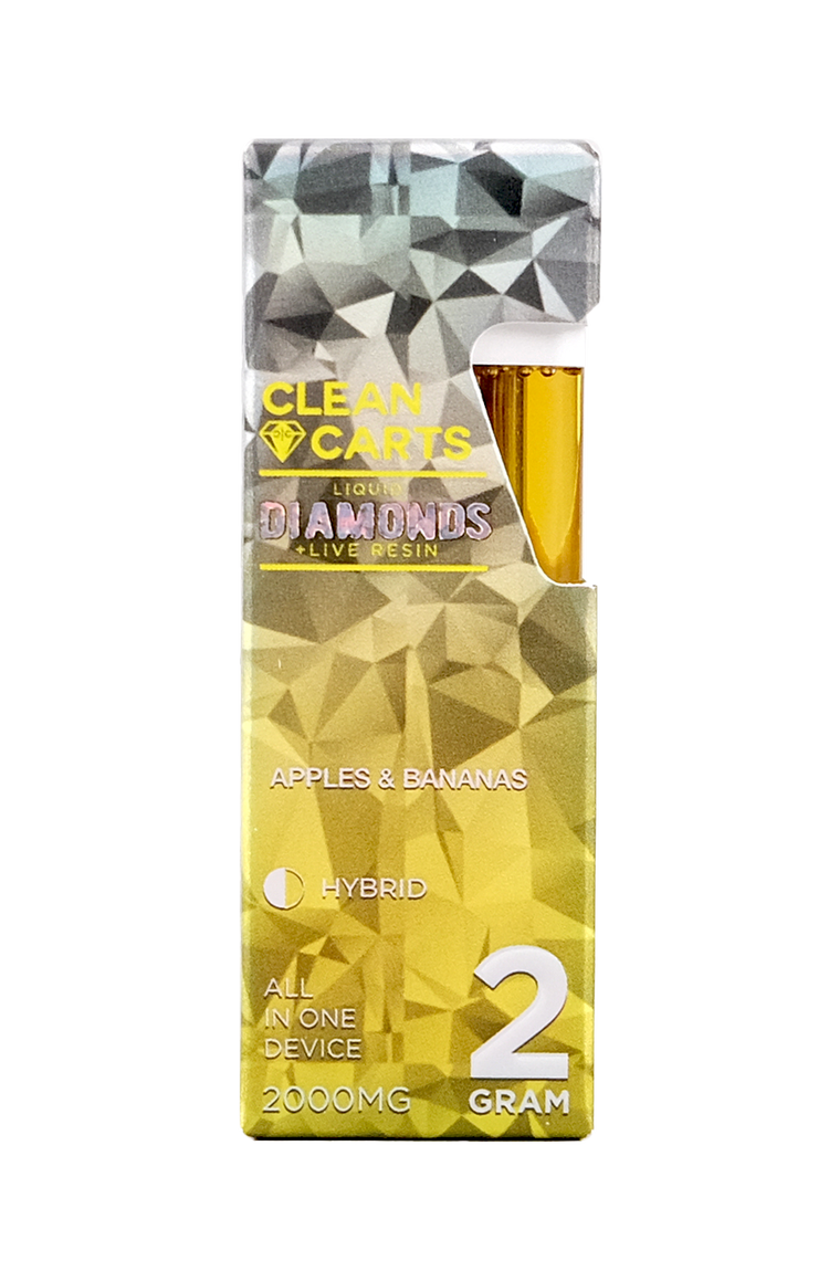 APPLES & BANANAS 2G Clean Carts LIQUID DIAMONDS + LIVE RESIN