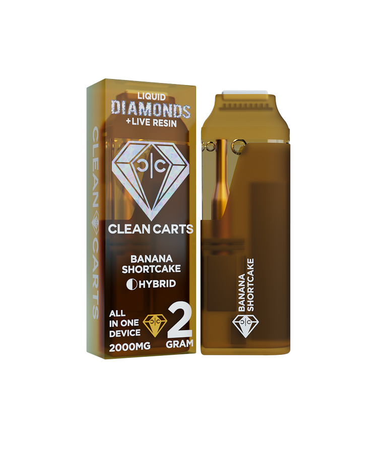 Banana Shortcake 2g Clean Carts – Premium THC Vape Cartridge