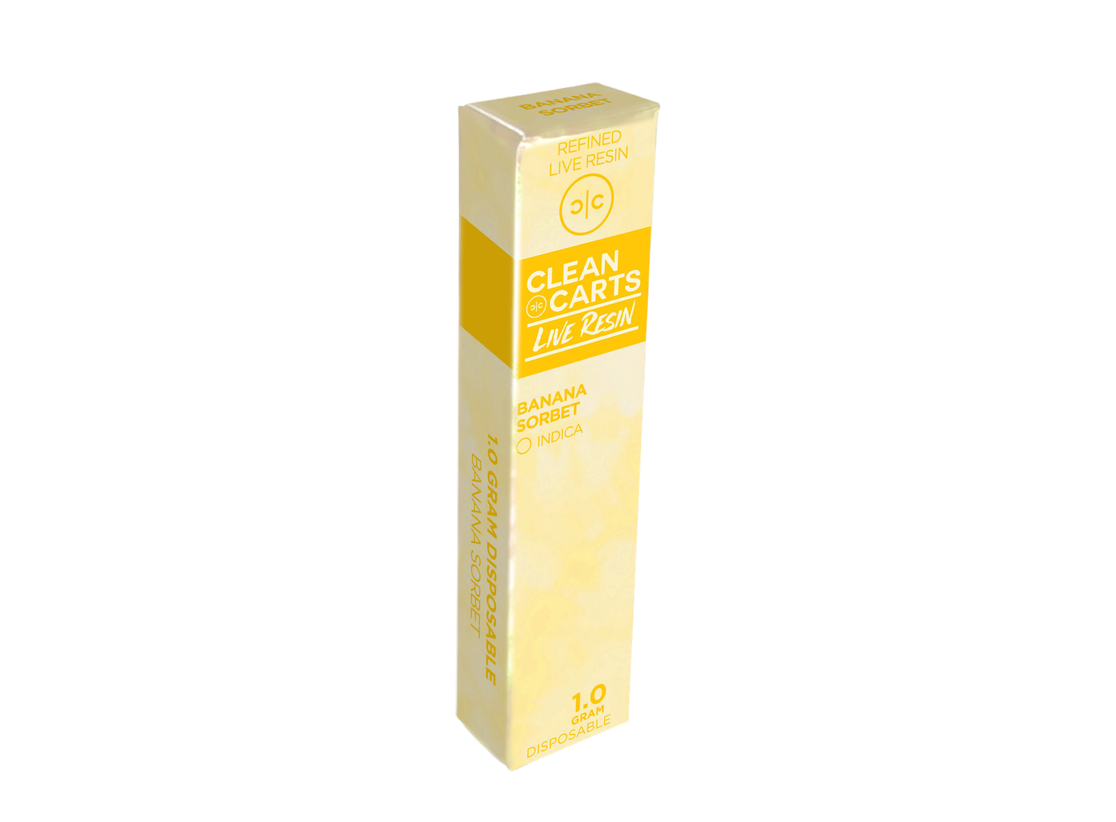 BANANA SORBET Clean Carts 1.0G Refined Live Resin