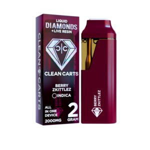 Berry Zkittlez 2G Clean Carts – Liquid Diamonds + Live Resin All-in-One Vape Cartridge