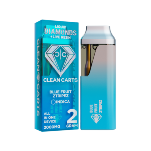 BLUE FRUIT ZTRIPEZ 2G Clean Carts LIQUID DIAMONDS + LIVE RESIN