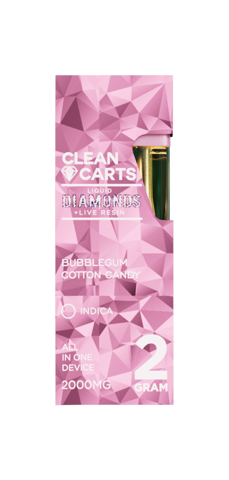 Bubblegum Cotton Candy Clean Carts 2.0g All-in-One Device