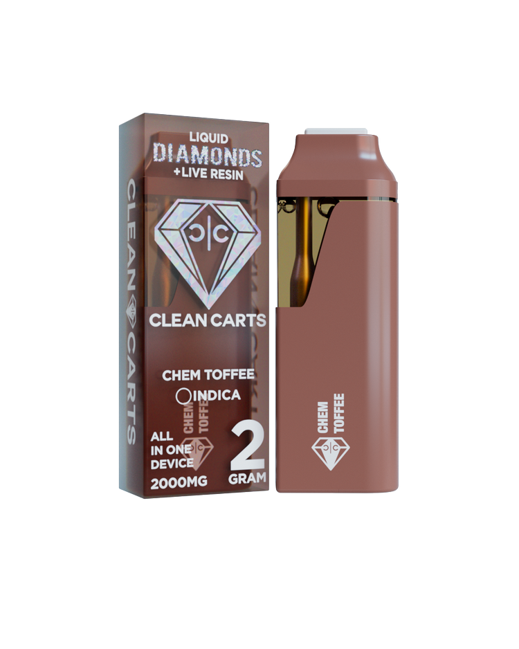 CHEM TOFFEE 2G Clean Carts LIQUID DIAMONDS + LIVE RESIN
