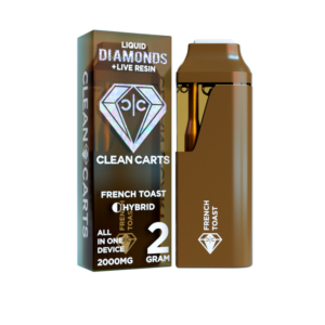 French Toast 2G Clean Carts – Liquid Diamonds + Live Resin All-in-One Vape Cartridge