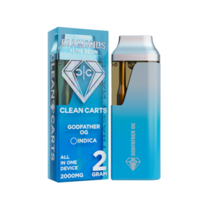 GODFATHER OG 2G Clean Carts LIQUID DIAMONDS + LIVE RESIN