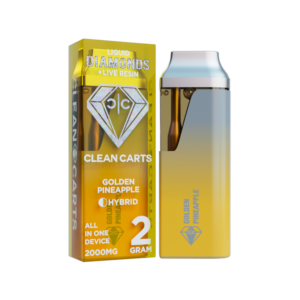 GOLDEN PINEAPPLE 2G Clean Carts LIQUID DIAMONDS + LIVE RESIN