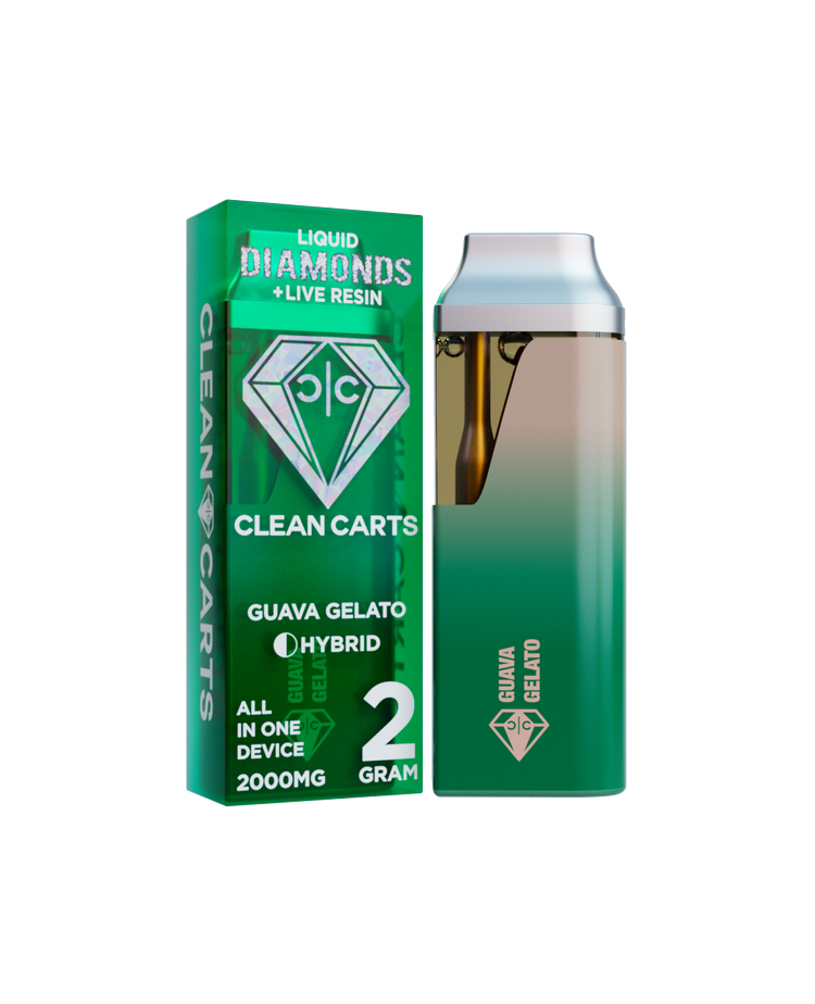 GUAVA GELATO 2G Clean Carts LIQUID DIAMONDS + LIVE RESIN