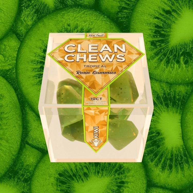 Kiwi Clean Chews Rosin Gummies – Premium THC Edibles