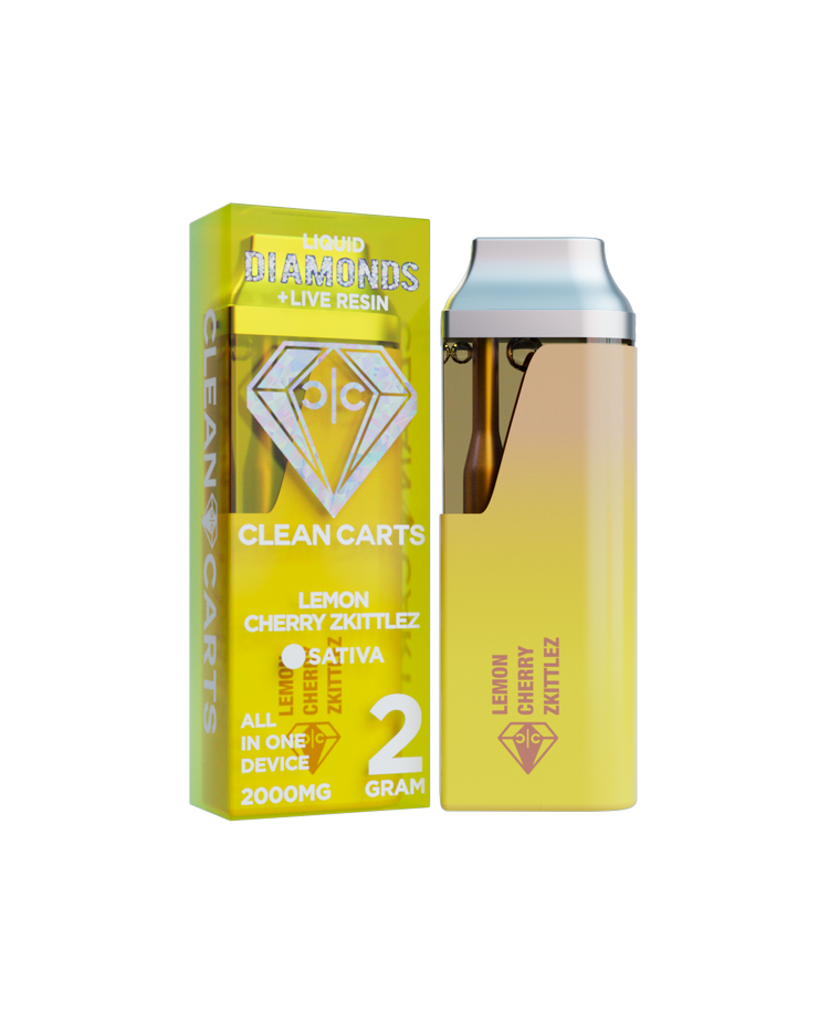 LEMON CHERRY ZKITTLEZ 2G Clean Carts LIQUID DIAMONDS + LIVE RESIN