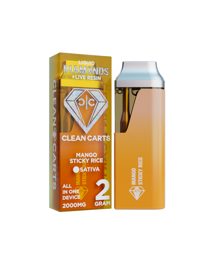 MANGO STICKY RICE 2G Clean Carts LIQUID DIAMONDS + LIVE RESIN