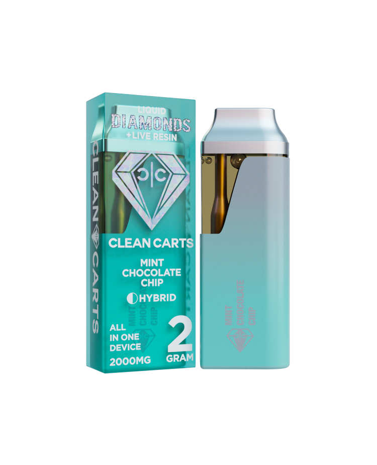 MINT CHOCOLATE CHIP 2G Clean Carts LIQUID DIAMONDS + LIVE RESIN