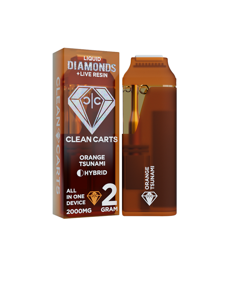 Orange Tsunami 2G Clean Carts – Premium THC Vape Cartridge