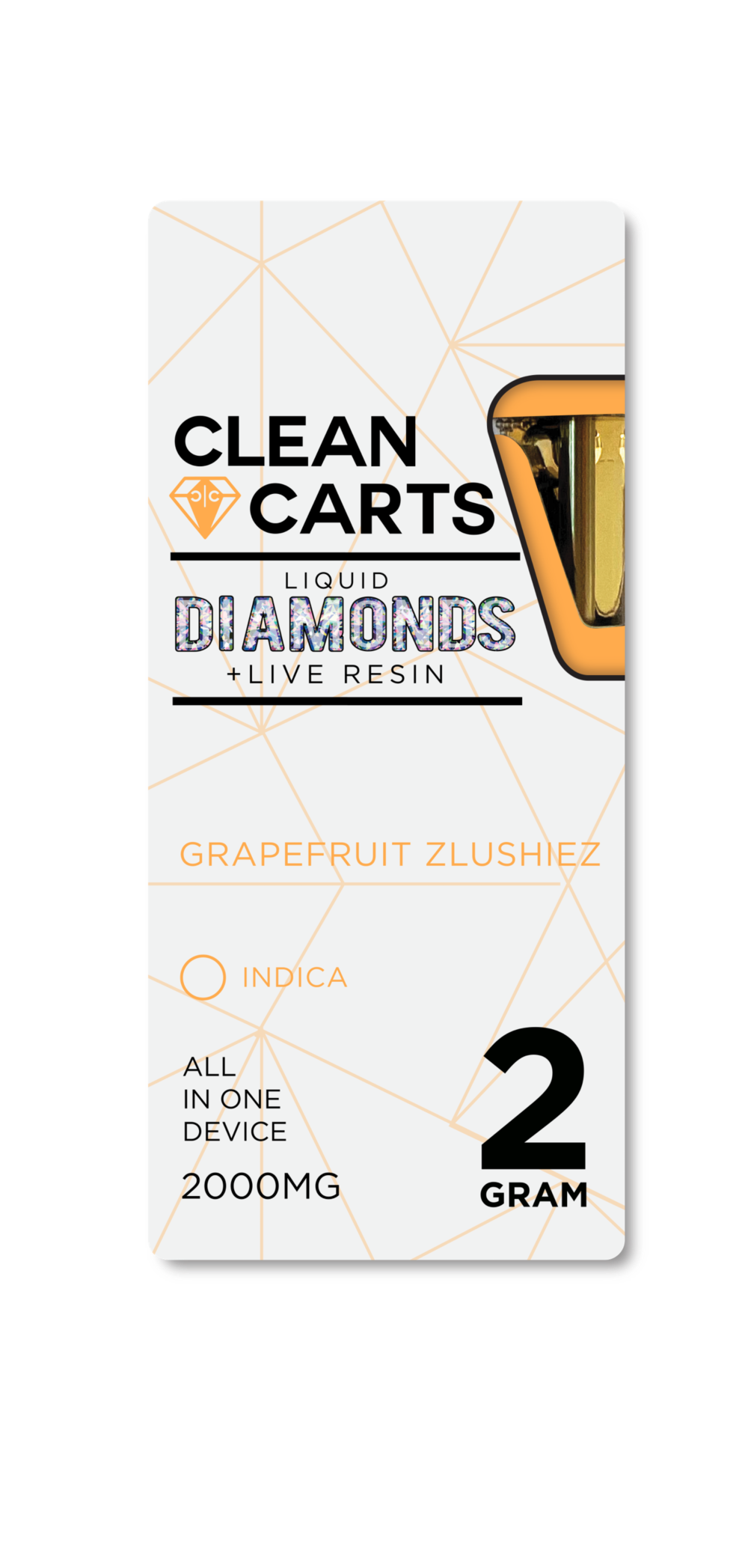GRAPEFRUIT ZLUSHIEZ Clean Carts 2.0G Refined Live Resin