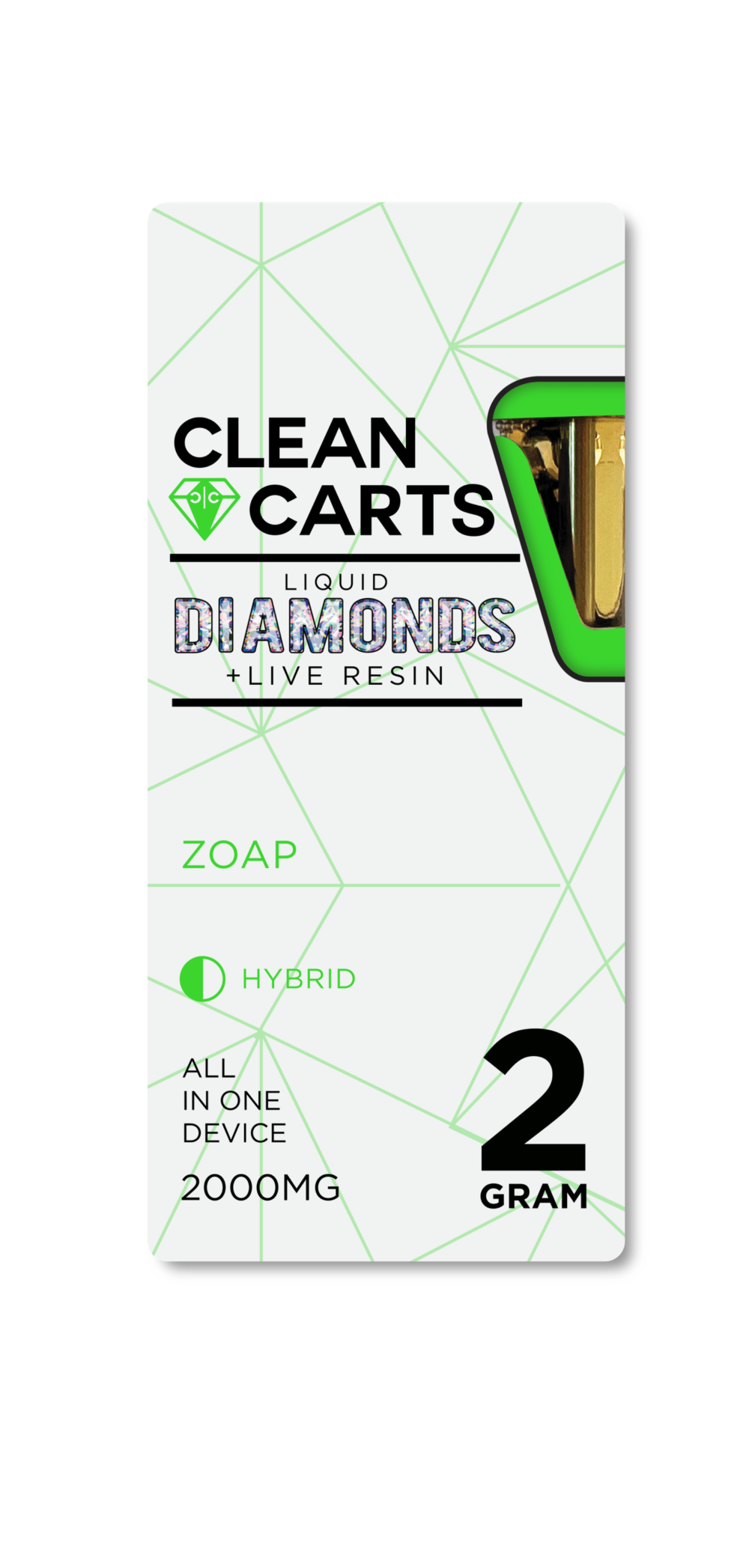 ZOAP Clean Carts 2.0G Refined Live Resin