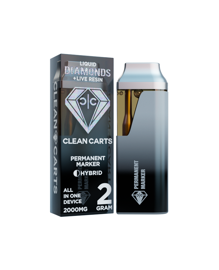 PERMANENT MARKER 2G Clean Carts LIQUID DIAMONDS + LIVE RESIN