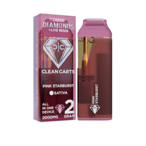 Pink Starburst 2G Clean Carts – Premium THC Vape Cartridge