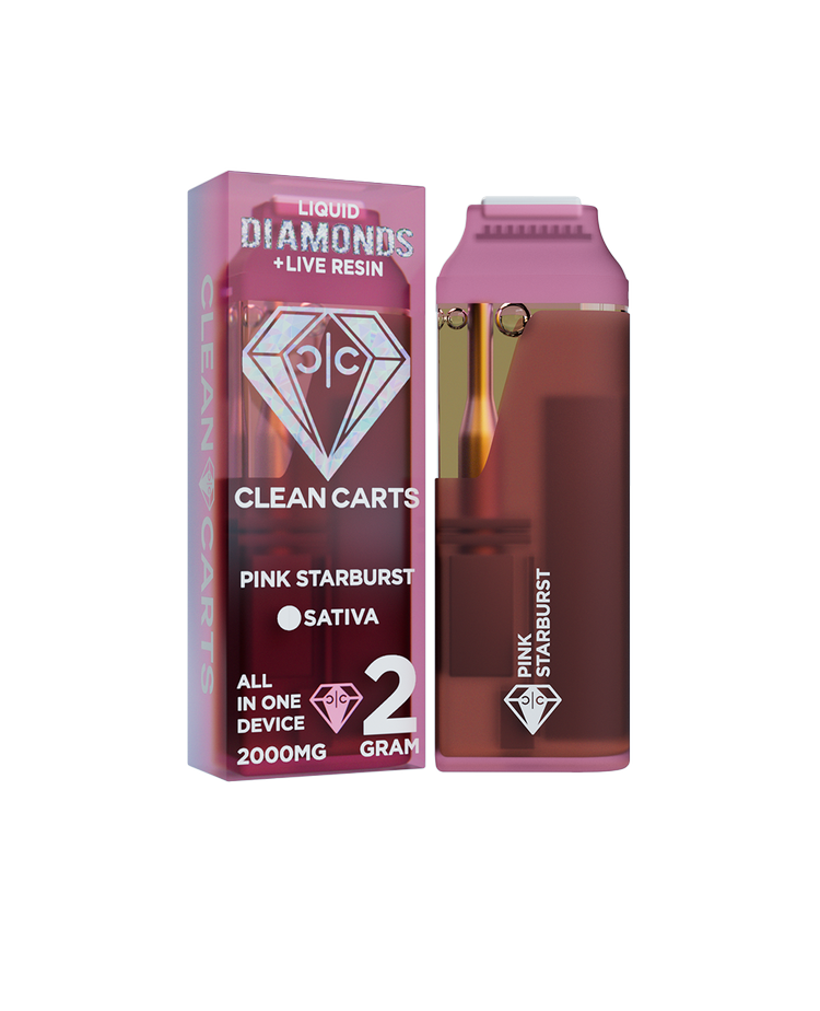 Pink Starburst 2G Clean Carts – Premium THC Vape Cartridge