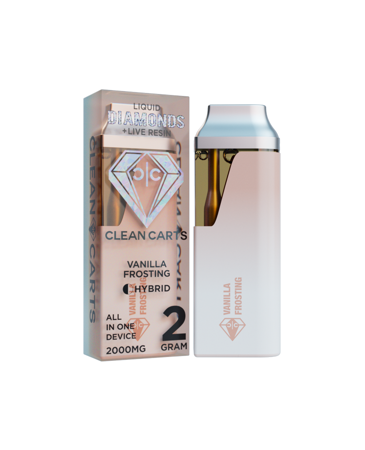VANILLA FROSTING 2G Clean Carts LIQUID DIAMONDS + LIVE RESIN