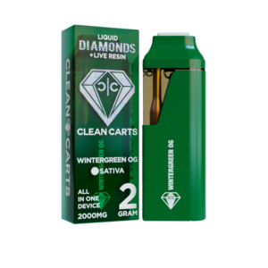 Wintergreen OG 2G Clean Carts – Liquid Diamonds + Live Resin All-in-One Vape Cartridge