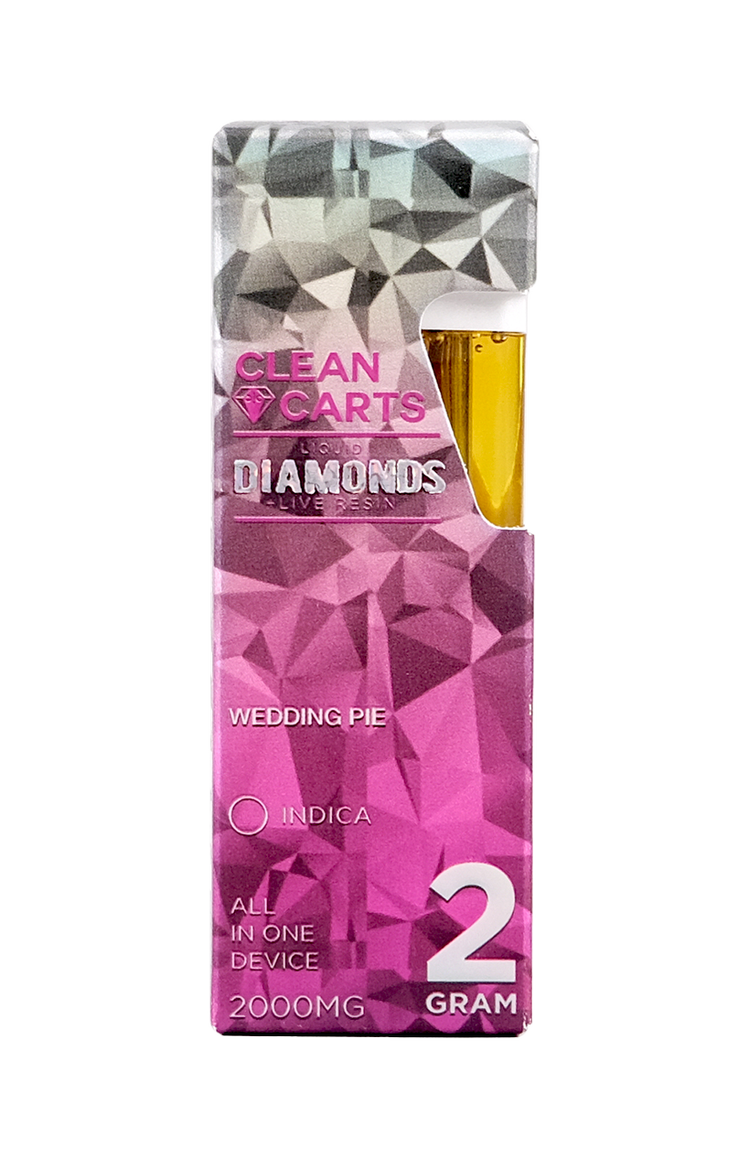 WEDDING PIE 2G Clean Carts LIQUID DIAMONDS + LIVE RESIN