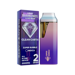 ZUPER BUBBLE 2G Clean Carts LIQUID DIAMONDS + LIVE RESIN
