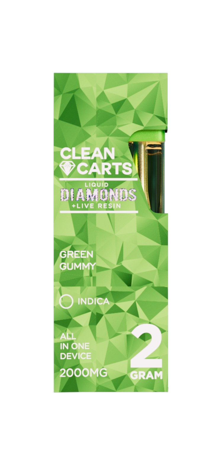 Green Gummy Clean Carts 2.0g All-in-One Device