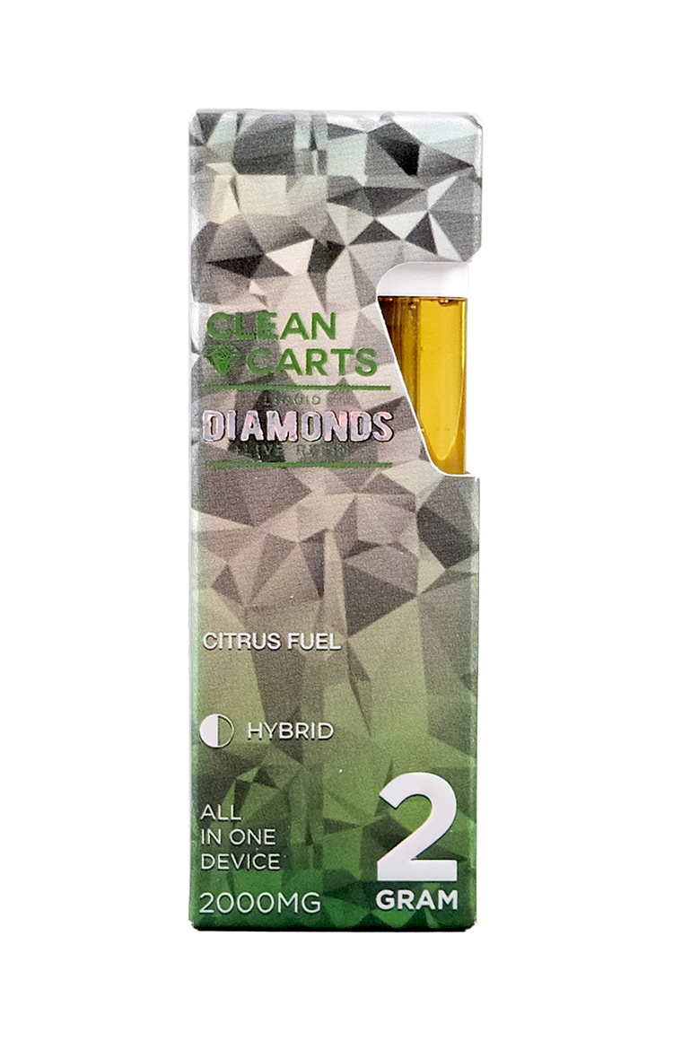 CITRUS FUEL 2G Clean Carts LIQUID DIAMONDS + LIVE RESIN